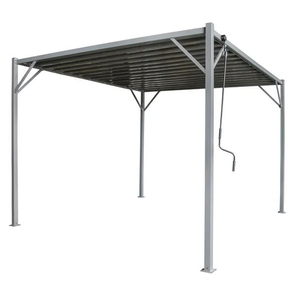 Pergola Ogrodowa 3x3x2,2m metalowa pawilon do ogrodu zadaszenie tarasowe