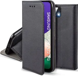 etui-do-samsung-galaxy-a22-5g-magnet-smart-czarne-kabura-szklo-9h