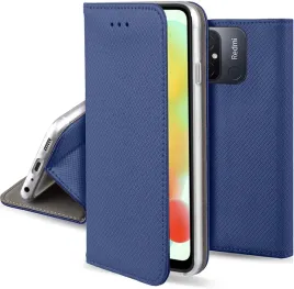 etui-do-xiaomi-redmi-12c-magnet-smart-granatowe-kabura-szklo-9h