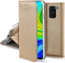 etui-do-xiaomi-redmi-note-9-magnet-smart-zlote-kabura-szklo-9h