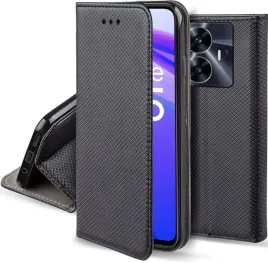 etui-do-realme-c55-magnet-smart-czarne-kabura-szklo-9h