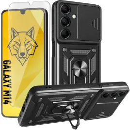 etui-pancerne-slide-do-samsung-galaxy-m14-5g-czarne-defender-case-szklo-9h