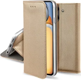 etui-do-xiaomi-redmi-13c-magnet-smart-zlote-kabura-szklo-9h