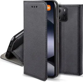 etui-do-xiaomi-redmi-note-14-5g-magnet-smart-czarne-kabura-szklo-9h