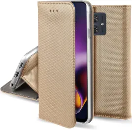 etui-do-motorola-moto-g54-magnet-smart-zlote-kabura-szklo-9h