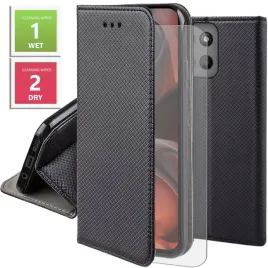 etui-do-motorola-moto-g15-magnet-smart-czarne-kabura-szklo-9h