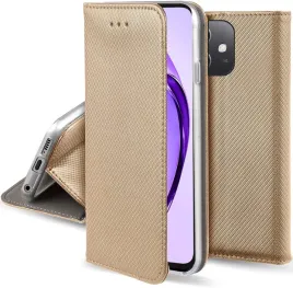 etui-do-oppo-a40-magnet-smart-zlote-kabura-szklo-9h