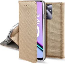 etui-do-realme-note-60-magnet-smart-zlote-kabura-szklo-9h