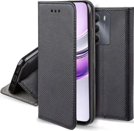etui-do-realme-14x-magnet-smart-czarne-kabura-szklo-9h