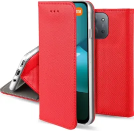 etui-do-xiaomi-redmi-15c-magnet-smart-czerwone-kabura-szklo-9h