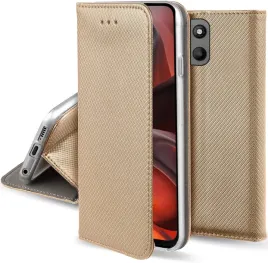 etui-do-motorola-moto-g15-magnet-smart-zlote-kabura-szklo-9h