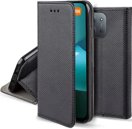 etui-do-xiaomi-redmi-15c-4g-5g-magnet-smart-czarne-kabura-szklo-9h