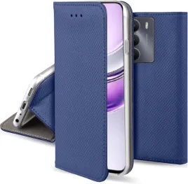 etui-do-realme-14x-magnet-smart-granatowe-kabura-szklo-9h