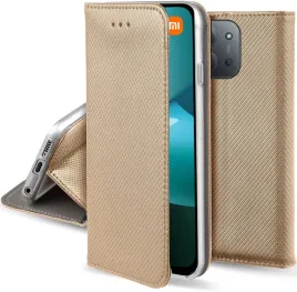 etui-do-xiaomi-redmi-15c-4g-5g-magnet-smart-zlote-kabura-szklo-9h