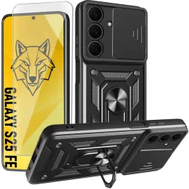 etui-pancerne-slide-do-samsung-galaxy-s25-fe-czarne-defender-case-szklo-9h