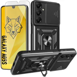 etui-pancerne-slide-do-samsung-galaxy-a05s-czarne-defender-case-szklo-9h