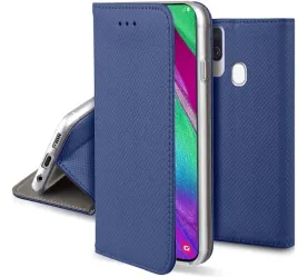 etui-do-samsung-galaxy-a40-magnet-smart-granatowe-kabura-szklo-9h