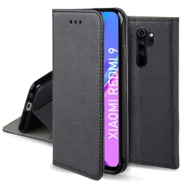 etui-do-xiaomi-redmi-9-magnet-smart-czarne-kabura-szklo-9h