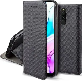 etui-do-xiaomi-redmi-8-magnet-smart-czarne-kabura-szklo-9h