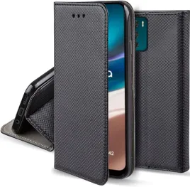 etui-do-motorola-moto-g42-magnet-smart-czarne-kabura-szklo-9h