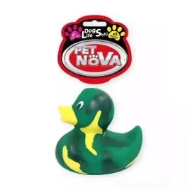 zabawka-zielona-kaczuszka-pet-nova-7cm-gryzak-pies-piszczy-guma-dzwiek
