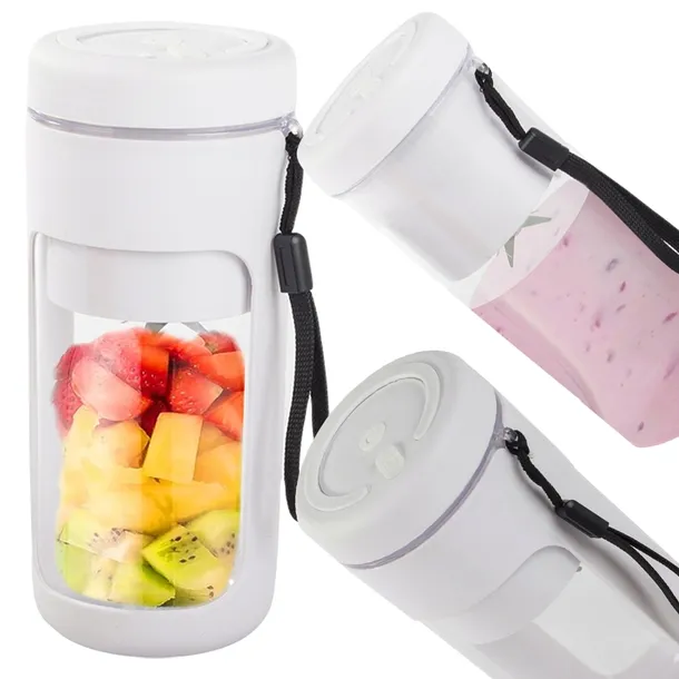 BLENDER DO SMOOTHIE PRZENOŚNY USB BEZPRZEWODOWY ROZDRABNIACZ DO LODU SMYCZ