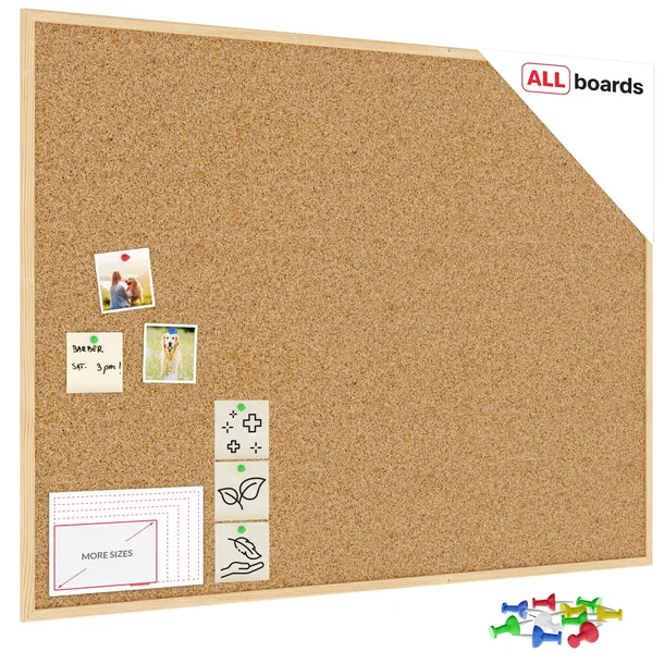 Tablica korkowa 120x90 rama drewniana + GRATIS