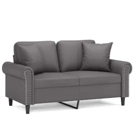 2-osobowa-sofa-z-poduszkami-szara-120-cm-sztuczna-skora
