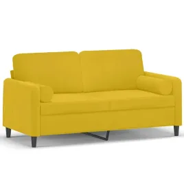 2-osobowa-sofa-z-poduszkami-zolta-140-cm-aksamit