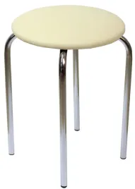 taboret-stolek-kuchenny-chico-2-kremowy-na-srebrnym-stelazu