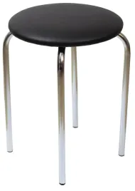 taboret-stolek-do-kuchni-chico-2-czarny-na-chromowanym-stelazu