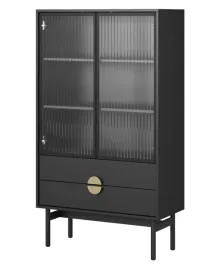 witryna-niska-stoon-84-cm-z-trzema-polkami-i-szufladami-czarna