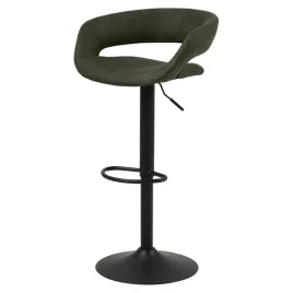 hoker-tapicerowany-hannah-oliwkowy-na-czarnej-nodze