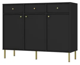komoda-trzydrzwiowa-oktio-z-trzema-szufladami-125-cm-czarny-grafit