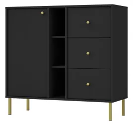 komoda-jednodrzwiowa-oktio-trzy-szuflady-i-polki-100-cm-czarny-grafit