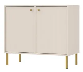 komoda-dwudrzwiowa-oktio-84-cm-bez-piaskowy-na-zlotych-nogach