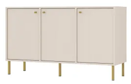 komoda-trzydrzwiowa-oktio-125-cm-bez-piaskowy-na-zlotych-nogach