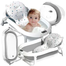 wanienka-dla-dzieci-silikonowa-skladana-z-termometrem-dziecieca-z-poduszka