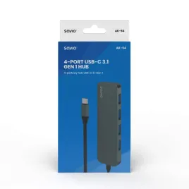savio-ak-54-hub-usb-c-4-x-usb-a-szary