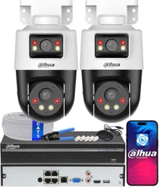 zestaw-do-monitoringu-2-kamery-dahua-4mp-ipc-pts1439b-e2-s-pv-ai-dual-light
