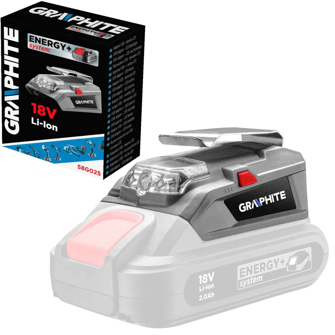 graphite-adapter-usb-mini-latarka-led-klips-do-pask-powerbank-energy-58g025