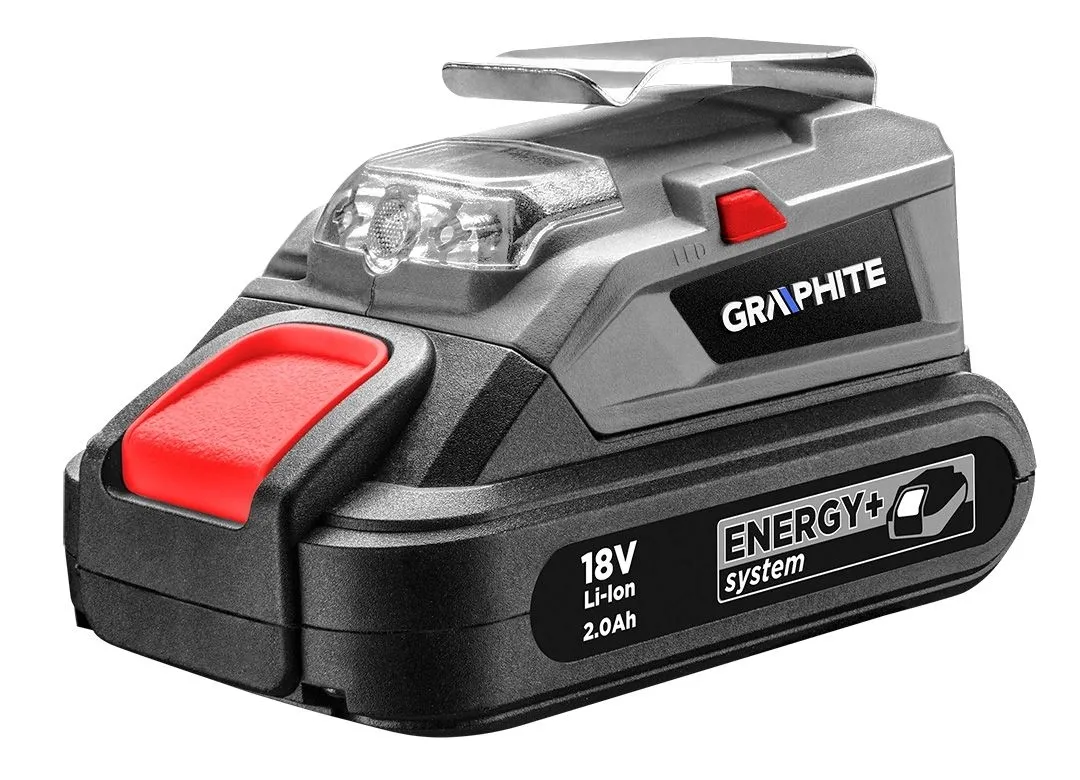graphite-adapter-usb-mini-latarka-led-klips-do-pask-powerbank-energy-58g025-stan-nowy