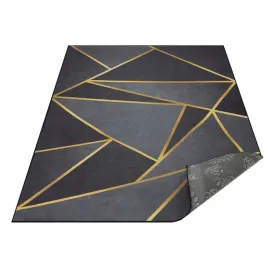 dywan-czarny-zloty-120x170-mozaka-nowoczesny-antyposlizgowy-geometryczny