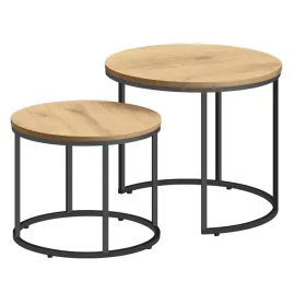 stolik-kawowy-villago-okragly-dab-2szt-2w1-loft-czarny-metal-53x45-43x35