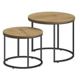 stolik-kawowy-okragly-dab-2szt-2w1-loft-czarny-metal-53x45-43x35-villago