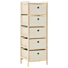 vidaxl-regal-z-5-koszami-z-tkaniny-drewno-cedrowe-bezowy