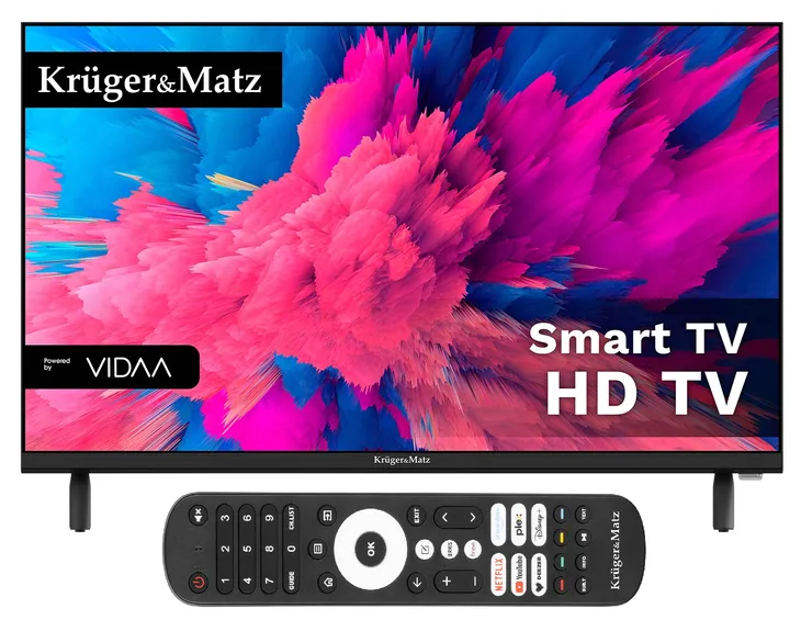 Telewizor 24'' LED Kruger&Matz Smart TV VIDAA WiFi HOTELOWY MAŁY DO KUCHNI