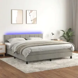 vidaxl-lozko-kontynentalne-z-materacem-i-led-szare-180x200cm-aksamit