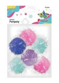 pompony-brokatowe-45cm-6szt-titanum