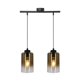 lampa-wiszaca-nad-stol-aspra-sufitowa-czarna-125x41-2xe27-klosz-bursztynowy